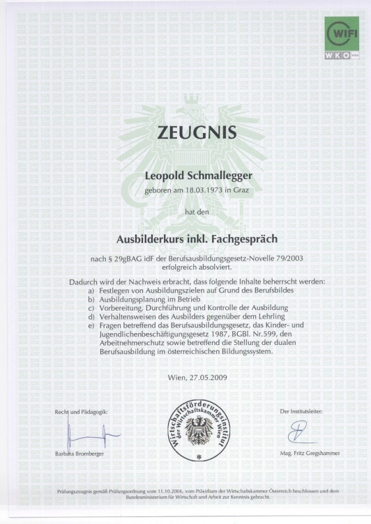 Leopold's training and instructor certification