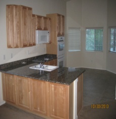 Kitchen interior from property proof material